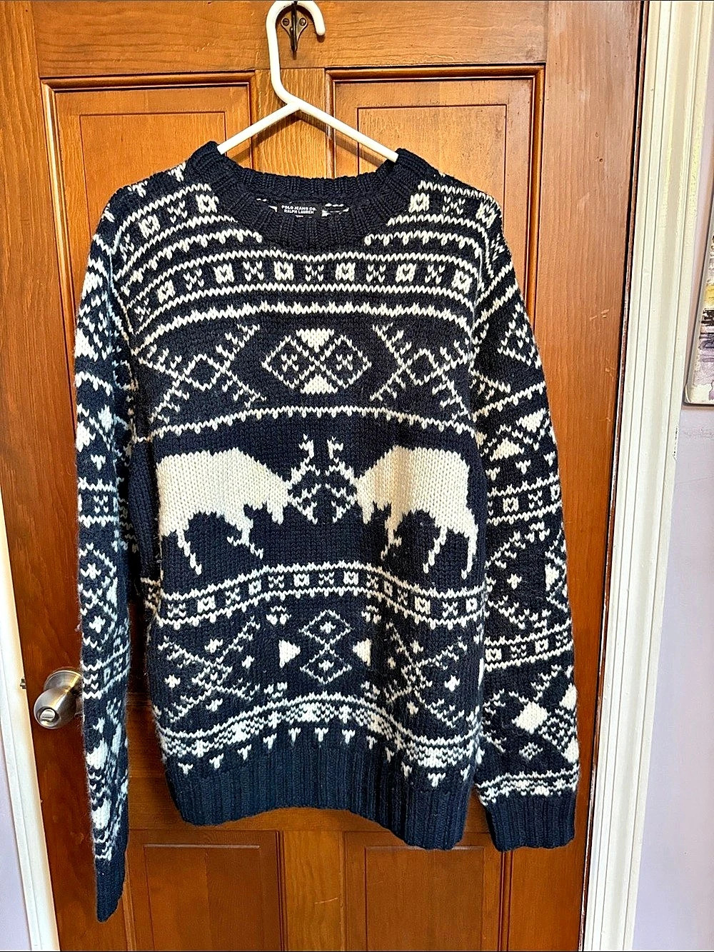 Polo Jeans Co. Ralph Lauren Men's Geometric Wool Sweater XL